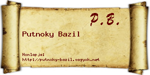 Putnoky Bazil névjegykártya